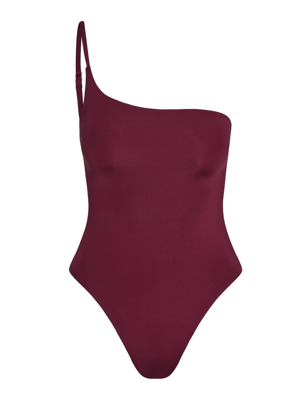 Monday Swimwear Sicily One Piece Swimsuit in Cream Wave Crinkle One Shoulder - Picture 3 of 7
